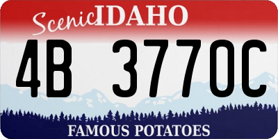 ID license plate 4B3770C