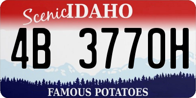 ID license plate 4B3770H