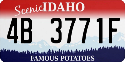 ID license plate 4B3771F