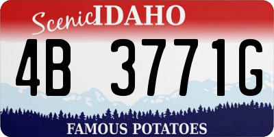 ID license plate 4B3771G