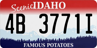 ID license plate 4B3771I