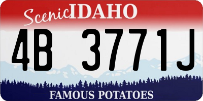 ID license plate 4B3771J