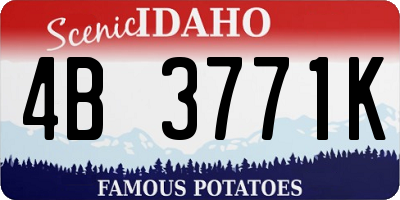 ID license plate 4B3771K