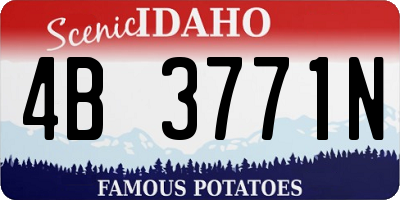 ID license plate 4B3771N