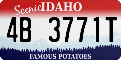 ID license plate 4B3771T