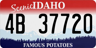 ID license plate 4B3772O
