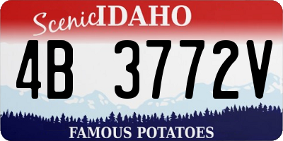ID license plate 4B3772V