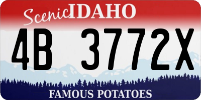 ID license plate 4B3772X