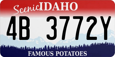 ID license plate 4B3772Y