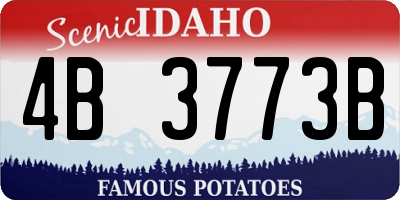 ID license plate 4B3773B