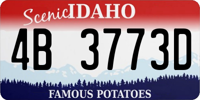 ID license plate 4B3773D