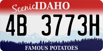 ID license plate 4B3773H