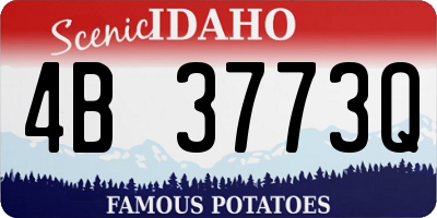 ID license plate 4B3773Q