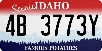 ID license plate 4B3773Y