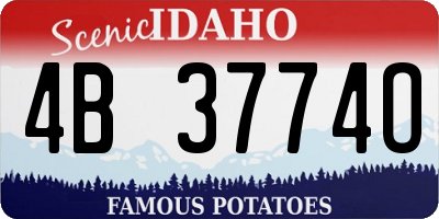 ID license plate 4B3774O