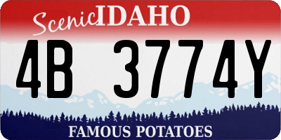 ID license plate 4B3774Y