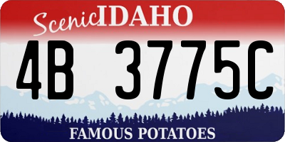 ID license plate 4B3775C