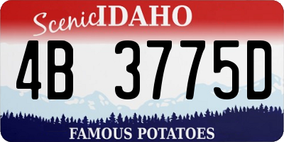 ID license plate 4B3775D