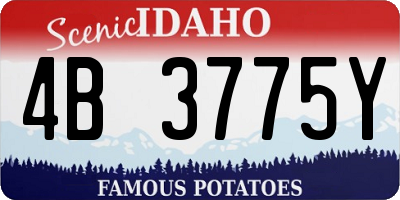 ID license plate 4B3775Y