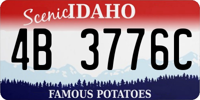 ID license plate 4B3776C