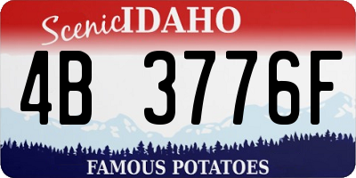 ID license plate 4B3776F