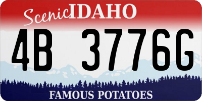 ID license plate 4B3776G