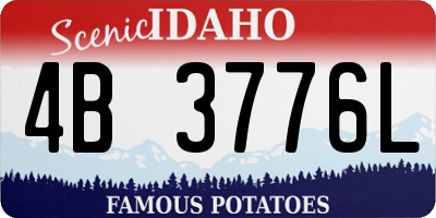 ID license plate 4B3776L