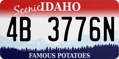ID license plate 4B3776N