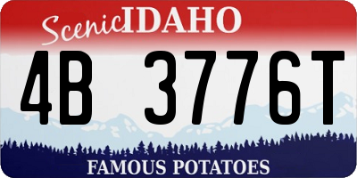 ID license plate 4B3776T