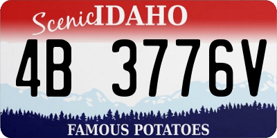 ID license plate 4B3776V