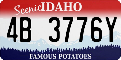 ID license plate 4B3776Y