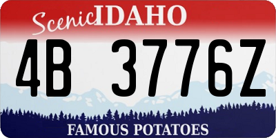 ID license plate 4B3776Z