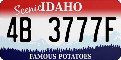 ID license plate 4B3777F