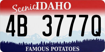 ID license plate 4B3777Q
