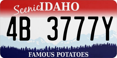ID license plate 4B3777Y