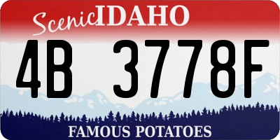 ID license plate 4B3778F