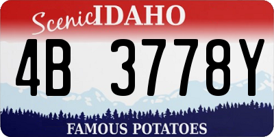 ID license plate 4B3778Y