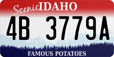 ID license plate 4B3779A