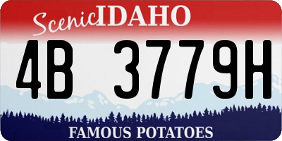 ID license plate 4B3779H
