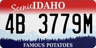 ID license plate 4B3779M