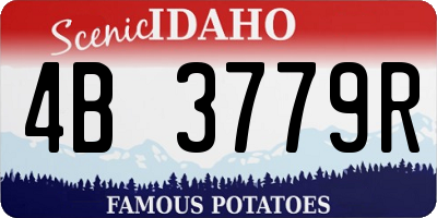 ID license plate 4B3779R