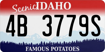ID license plate 4B3779S