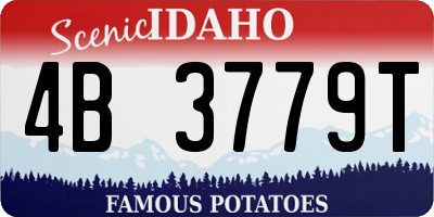 ID license plate 4B3779T
