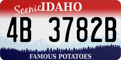 ID license plate 4B3782B