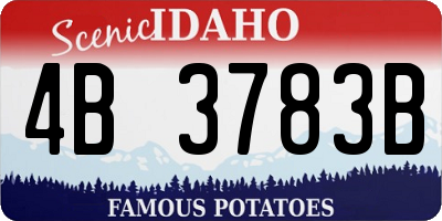 ID license plate 4B3783B