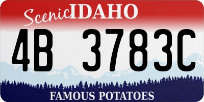 ID license plate 4B3783C