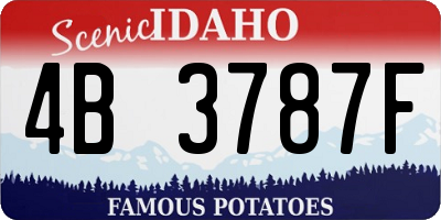 ID license plate 4B3787F