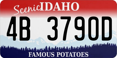 ID license plate 4B3790D