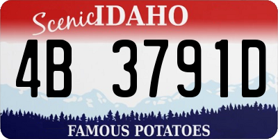 ID license plate 4B3791D