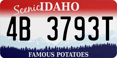 ID license plate 4B3793T